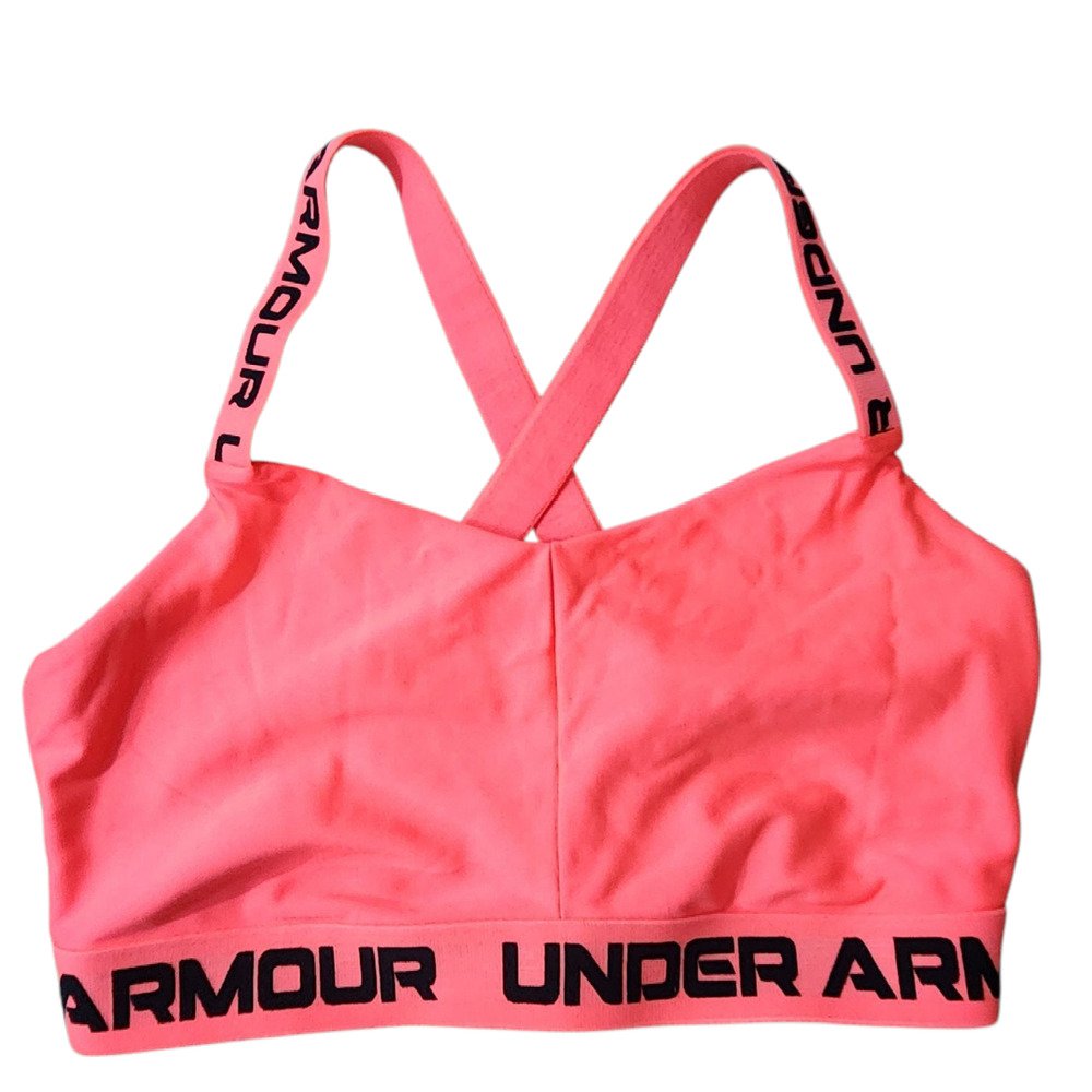 Under Armour Sports Bra XL Fluorescent Orange Workout Athletic Bra - bright
